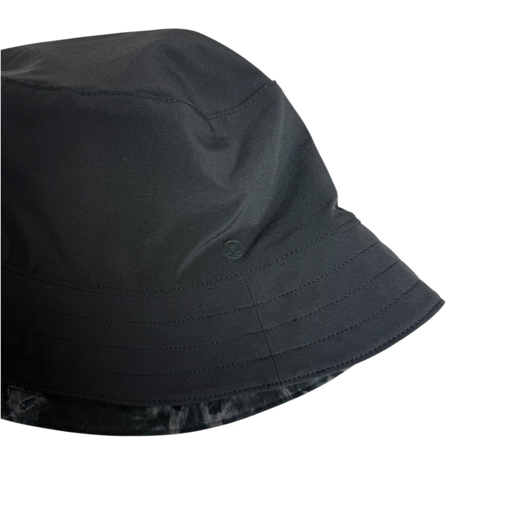 Lululemon Both Ways Reversible Bucket Hat Tie Dye Outdoors Sun Cap Black EUC - Picture 6 of 7